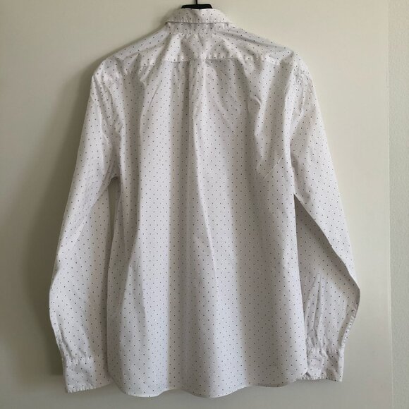 J. Crew Black and White Slim Secret Wash Shirt, Large - Picture 2 of 10